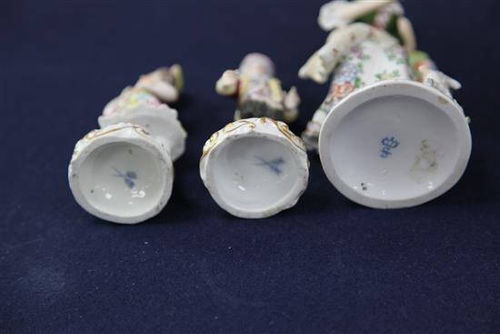 A group of eleven Continental porcelain figures and groups, late 19th / 20th century, 11cm - 27cm